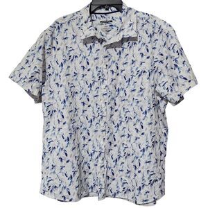 Apt 9 mens shirt Size XXL White/Blue Front Buttons.  New